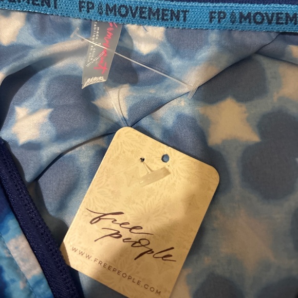 Free People Movement Top Seed Tennis Jacket in Blue Combo Size S. NWT - Picture 8 of 9